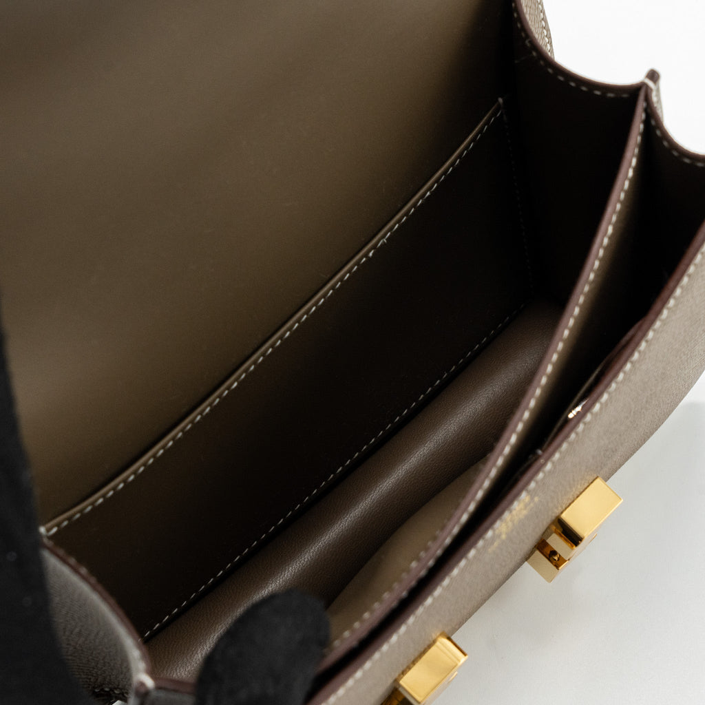 HERMES MINI CONSTANCE EPSOM ETOUPE GHW