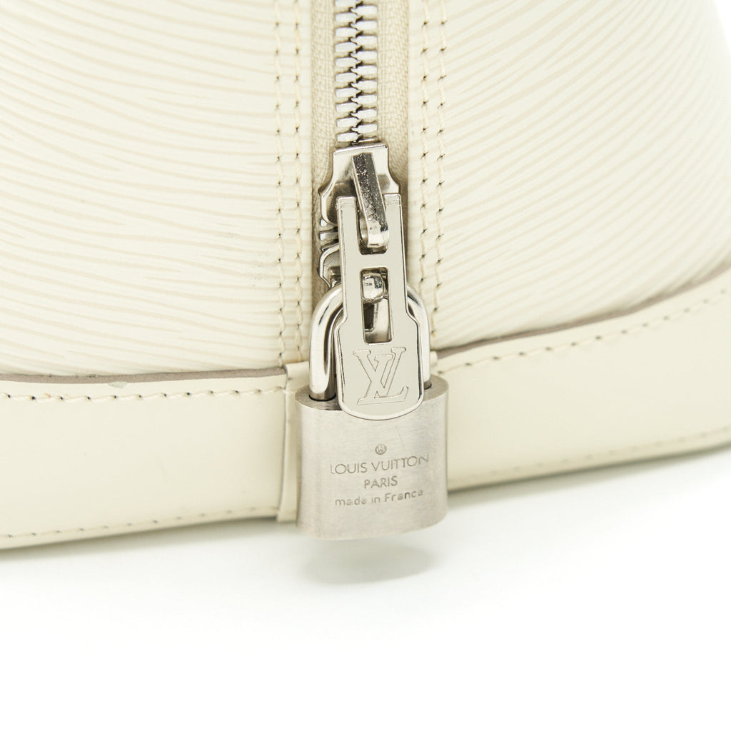 LOUIS VUITTON ALMA MM EPI LEATHER WHITE SHW