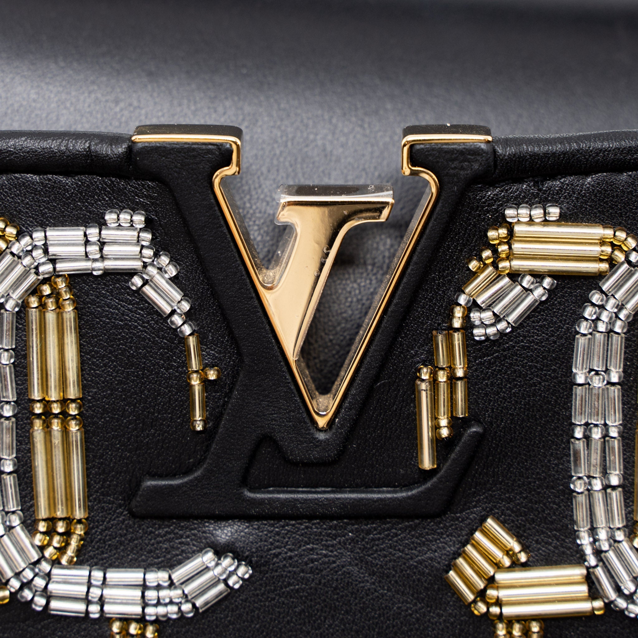 LOUIS VUITTON CAPUCINES BB 21FW LIMITED EDITION CALFSKIN BLACK/MULTICOLOUR GHW