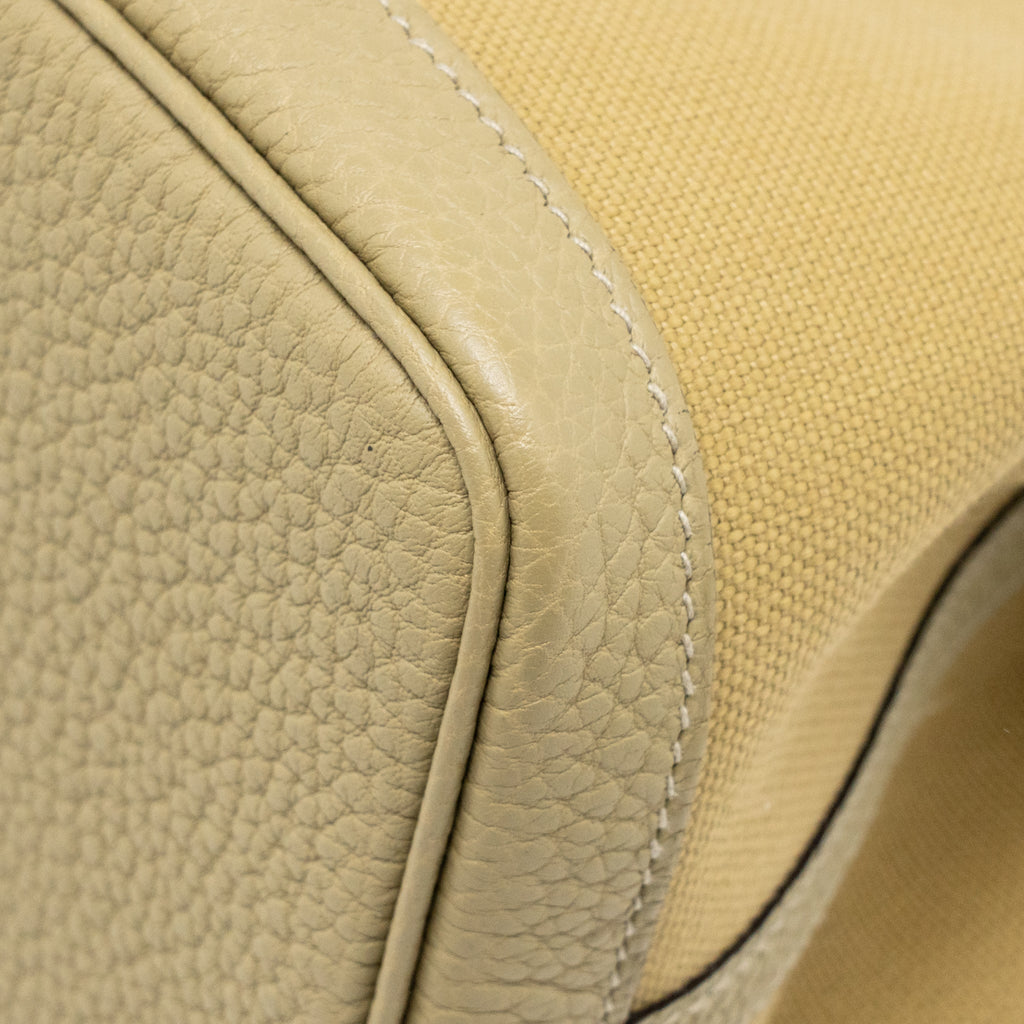 HERMES GARDEN PARTY 30 CANVAS/NEGONDA LEATHER TRENCH SHW