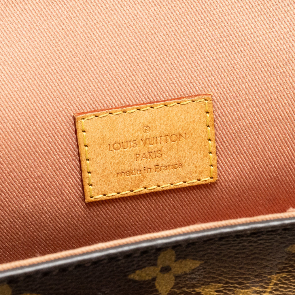 LOUIS VUITTON CLUNY BB MONOGRAM CANVAS WITH PINK STRAP GHW