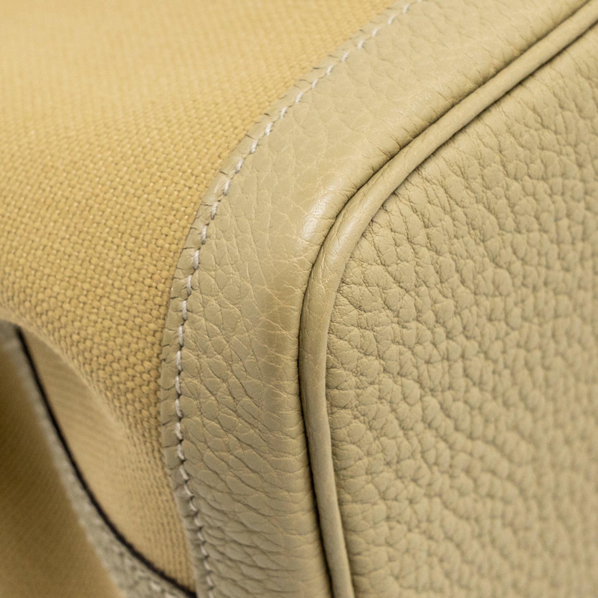 HERMES GARDEN PARTY 30 CANVAS/NEGONDA LEATHER TRENCH SHW