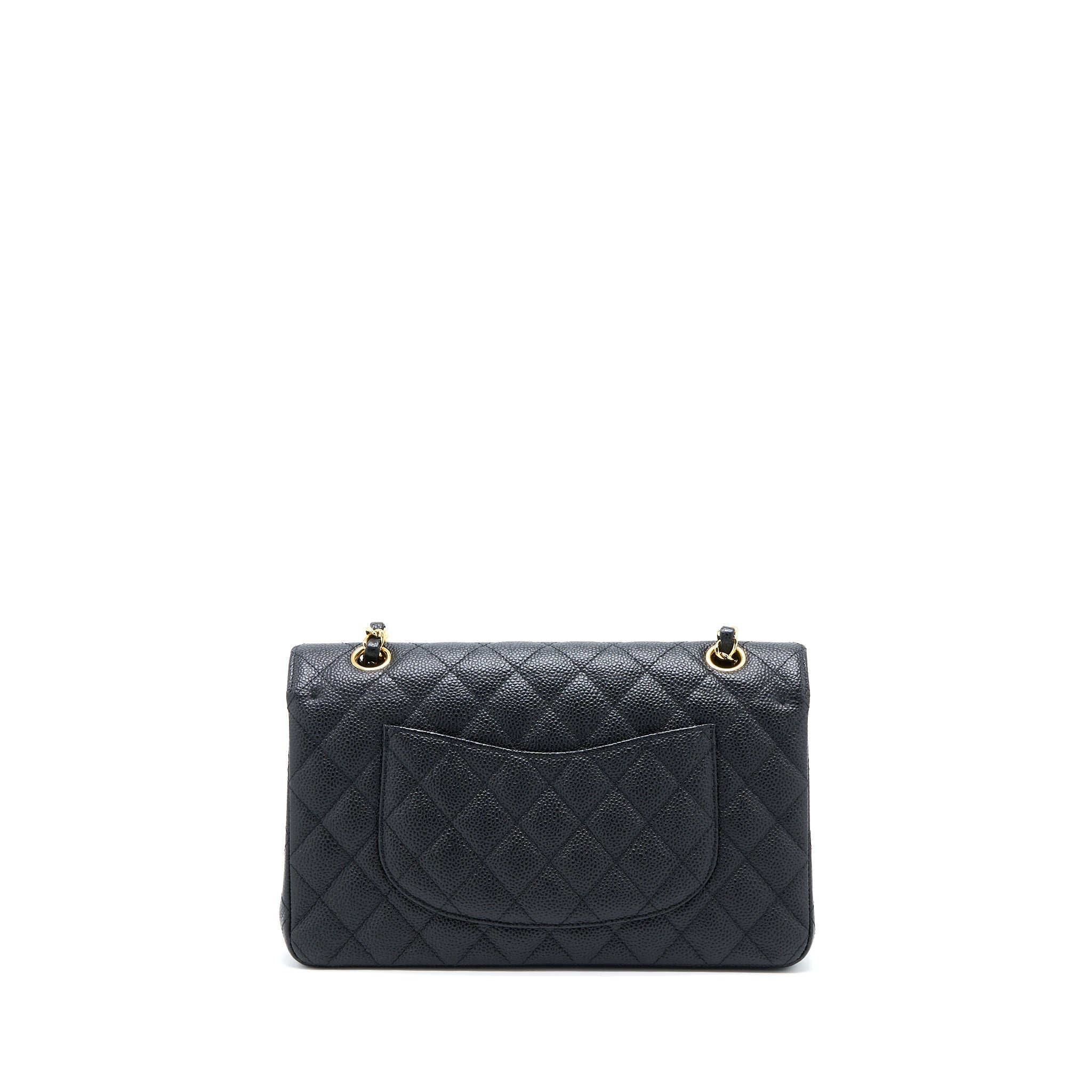 CHANEL MEDIUM CLASSIC DOUBLE FLAP BAG CAVIAR BLACK GHW