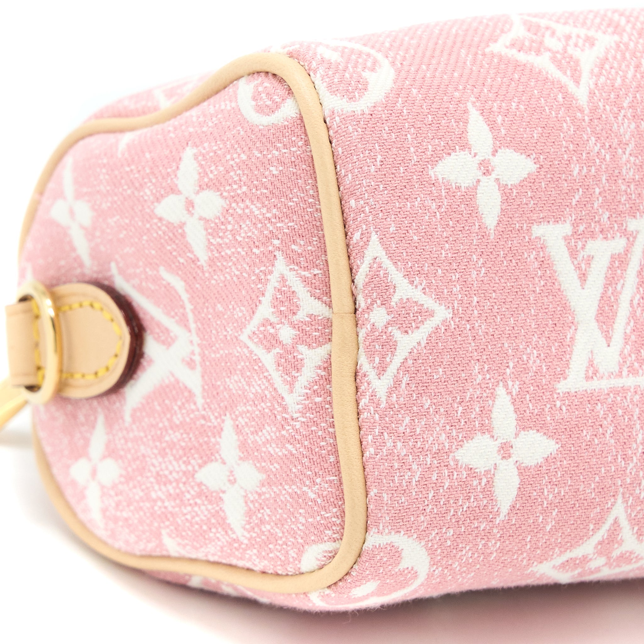 LOUIS VUITTON NANO SPEEDY MONOGRAM JACQUARD DENIM PINK GHW (NEW VERSION)