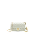 CHANEL 22C LIGHT PEARL CRUSH MINI FLAP BAG LAMBSKIN LIGHT GREY GHW (MICROCHIP)