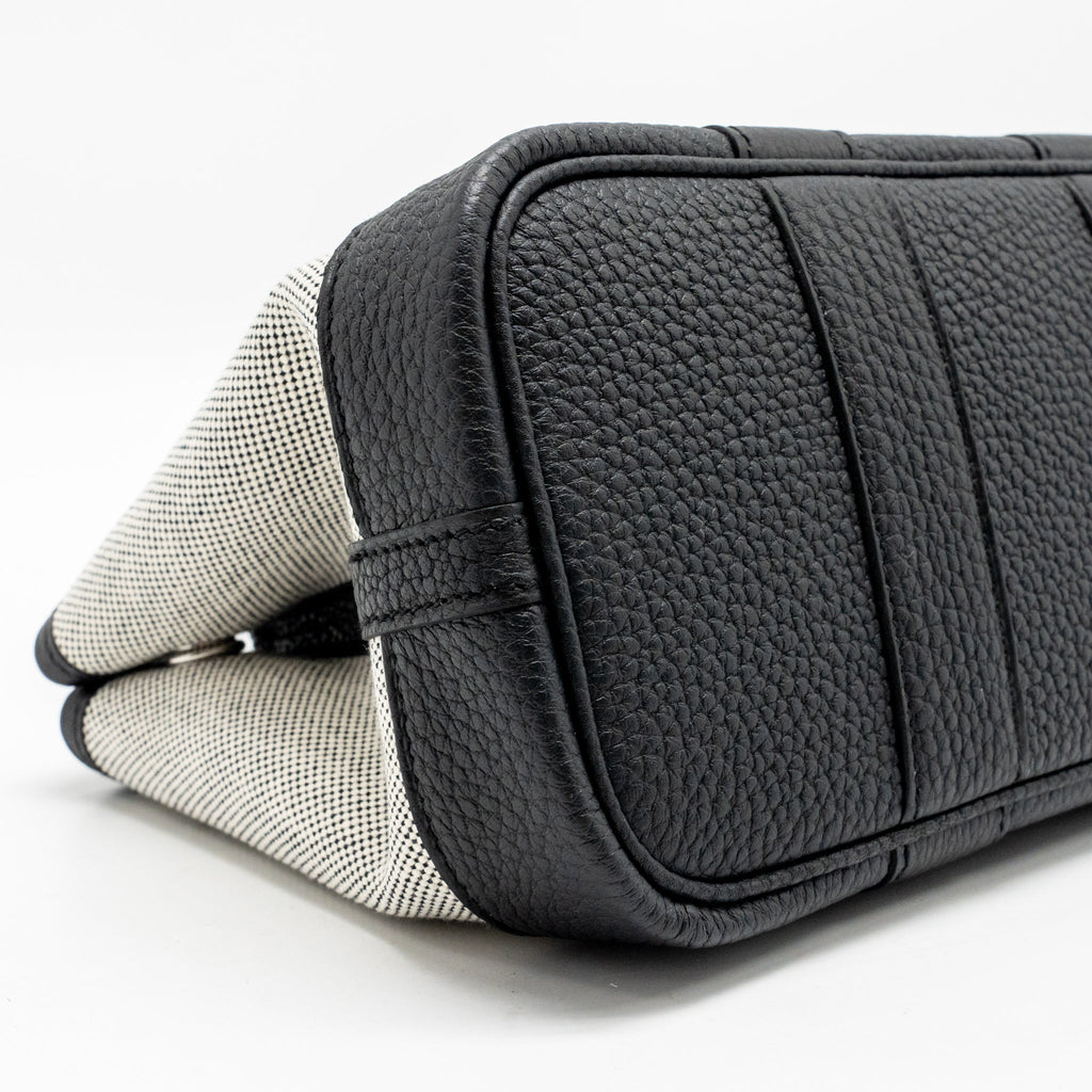 HERMES NEO GARDEN PARTY 23 NEGONDA / CANVAS ECRU / BLACK SHW