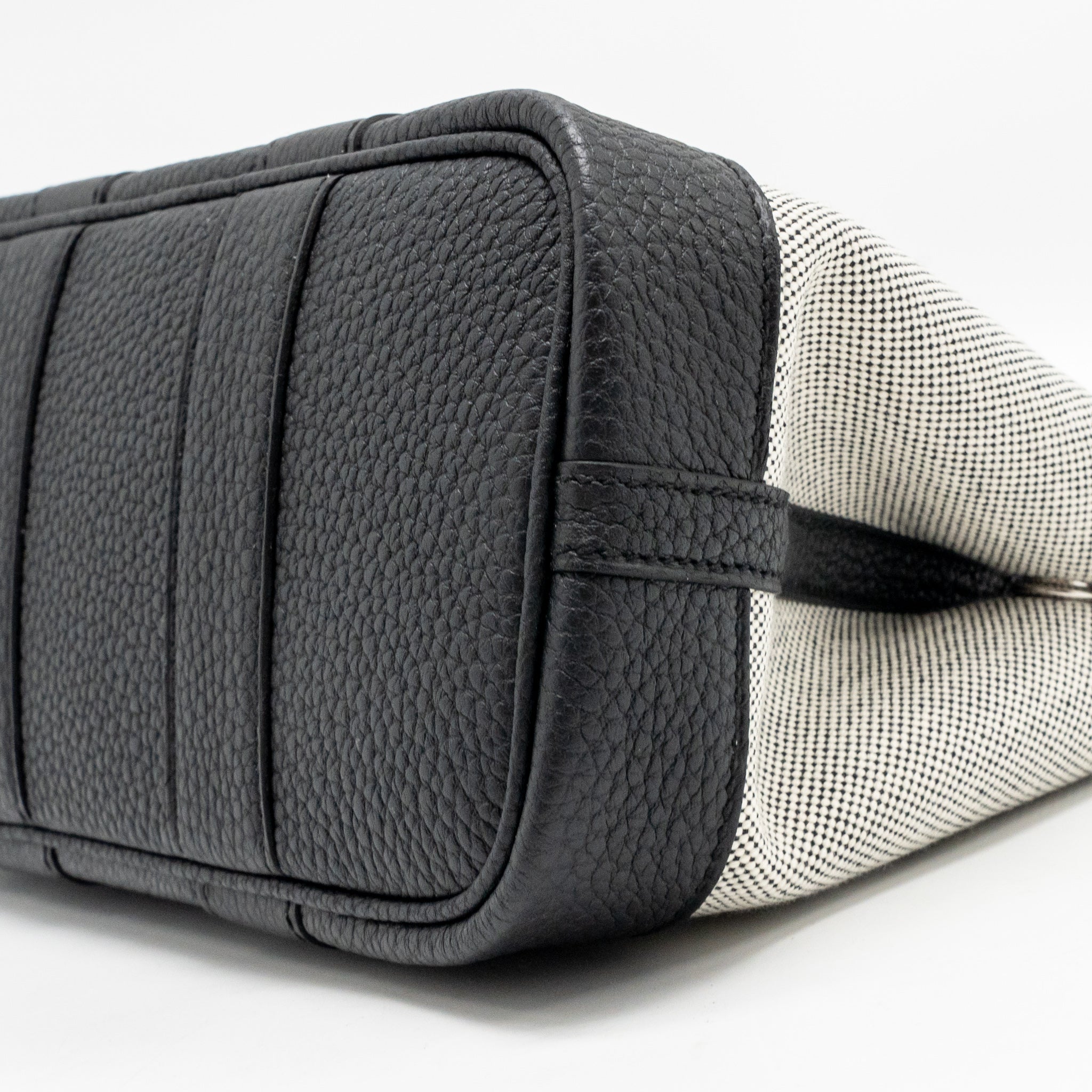 HERMES NEO GARDEN PARTY 23 NEGONDA / CANVAS ECRU / BLACK SHW