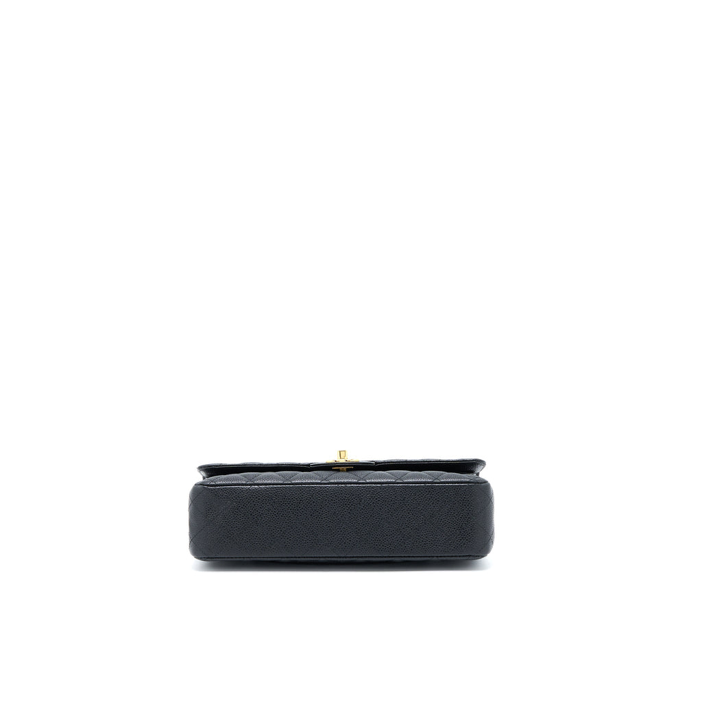 CHANEL MEDIUM CLASSIC DOUBLE FLAP BAG CAVIAR BLACK GHW