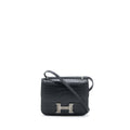 HERMES MINI CONSTANCE MAT ALLIGATOR MISSISSIPPIANS BLACK WITH LIZARD BUCKLE SHW