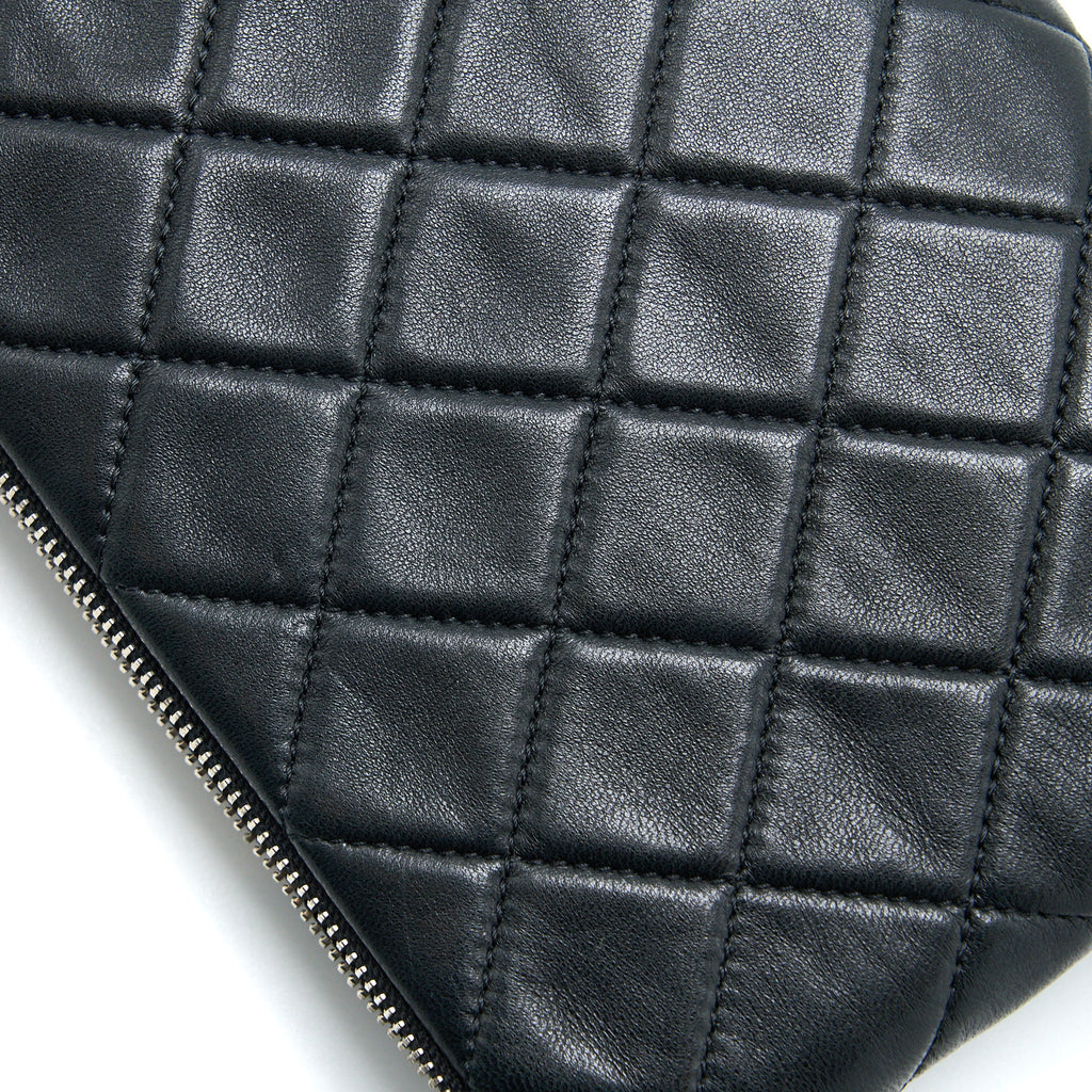 CHANEL 12A EVENING BAG LAMBSKIN BLACK/GOLD SHW