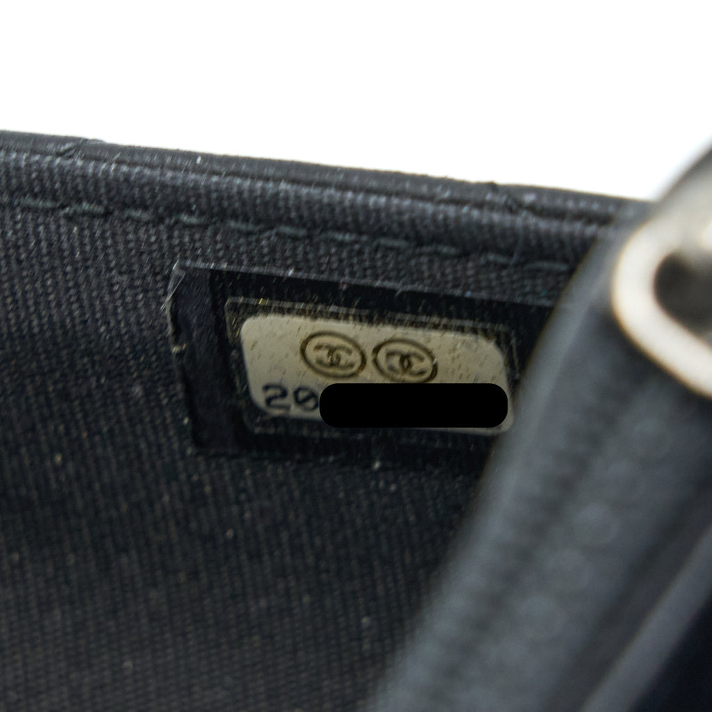 CHANEL BOY WALLET ON CHAIN LAMBSKIN BLACK SHW