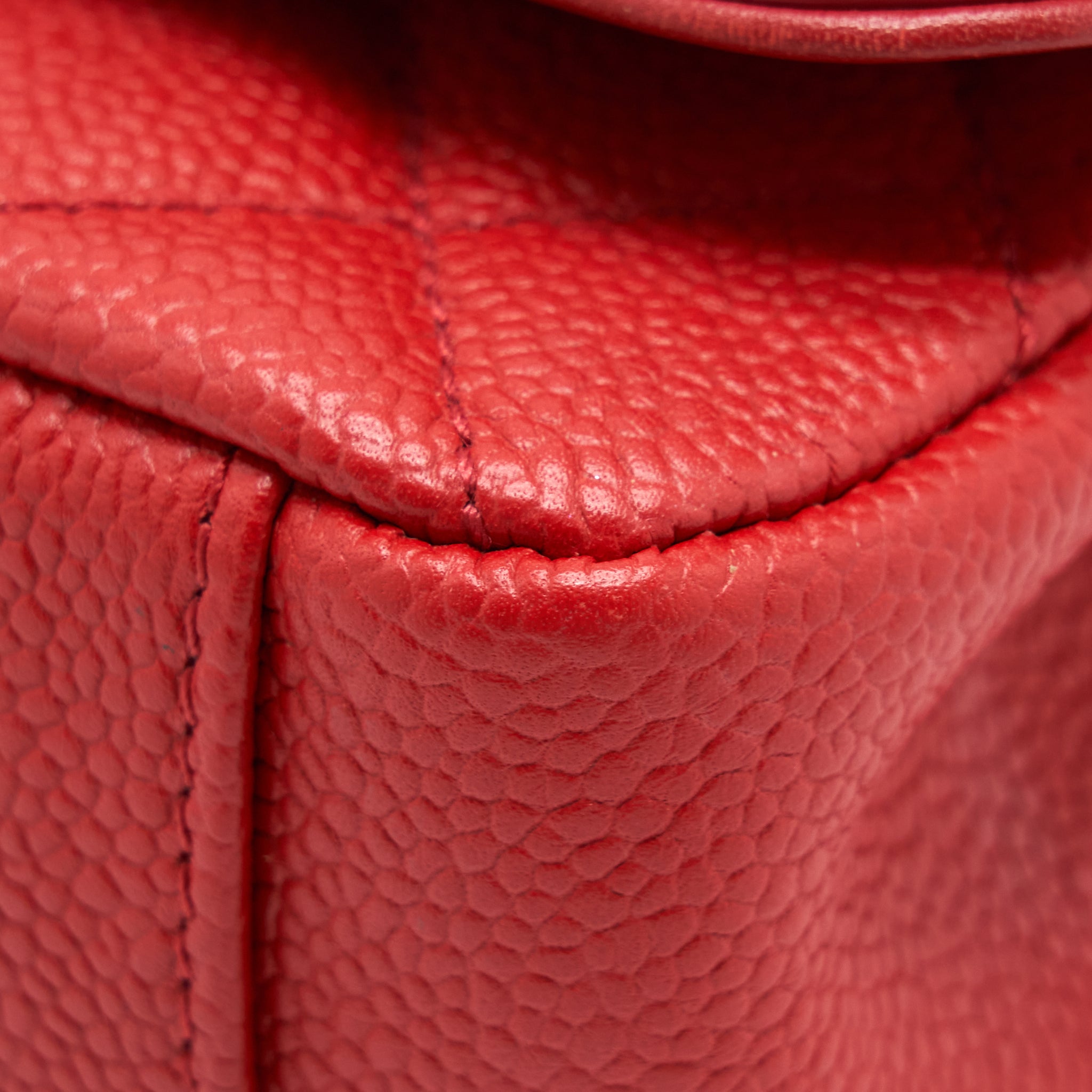 CHANEL FILIGREE FLAP BAG CAVIAR RED GHW