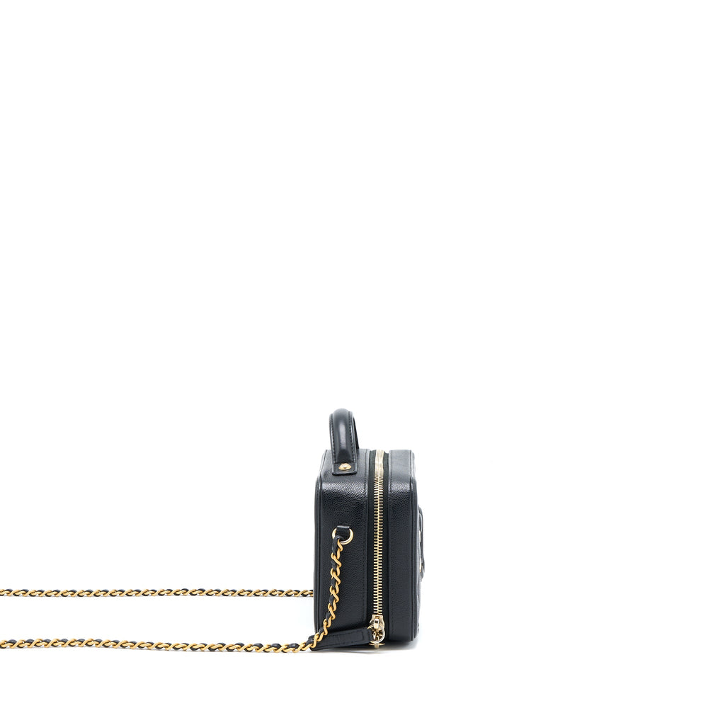 CHANEL FILIGREE VANITY CASE CAVIAR BLACK GHW