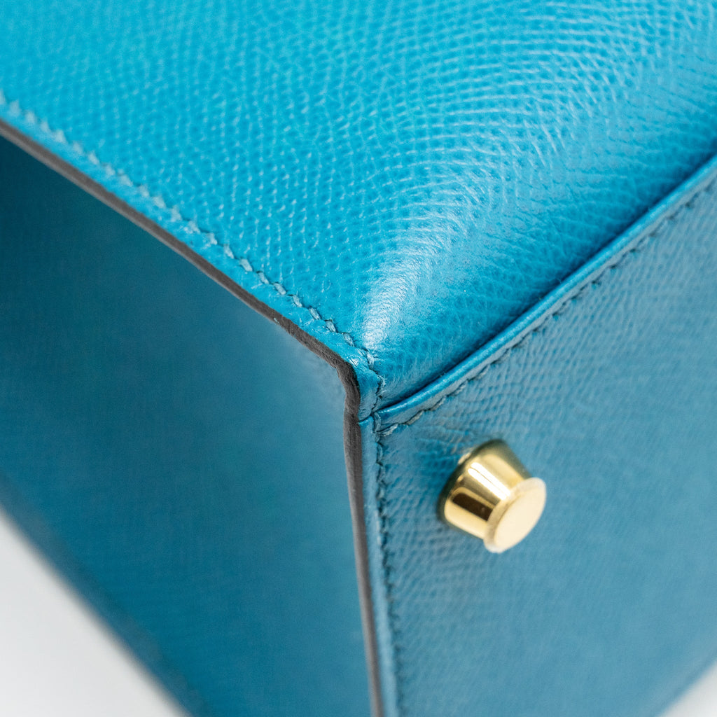 HERMES KELLY 28 EPSOM BLUE IZMIR GHW