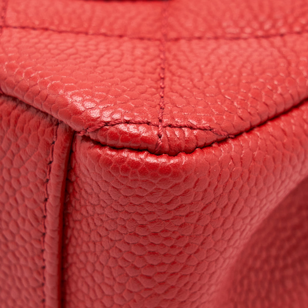 CHANEL FILIGREE FLAP BAG CAVIAR RED GHW