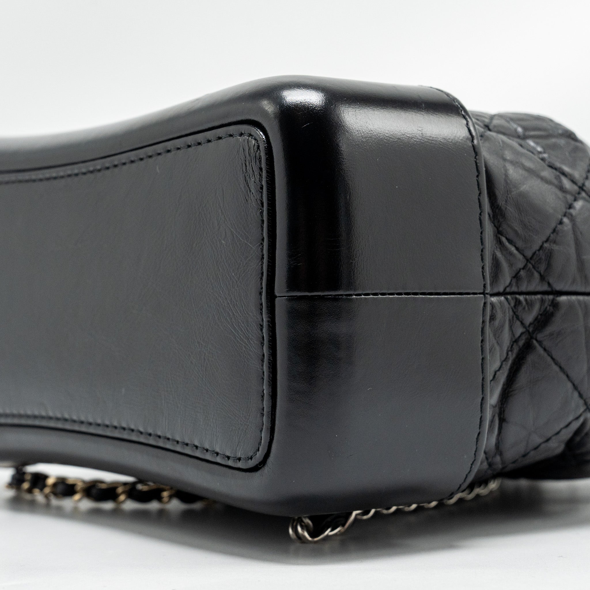 CHANEL SMALL GABRIELLE BACKPACK CALFSKIN BLACK MULTICOLOUR HARDWARE (MICROCHIP)