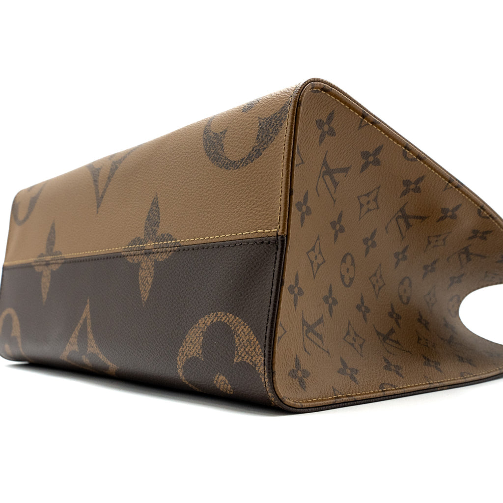 LOUIS VUITTON ONTHEGO MM MONOGRAM REVERSE CANVAS GHW