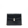 BVLGARI SERPENTI FOREVER FLAP BAG LARGE BLACK GHW