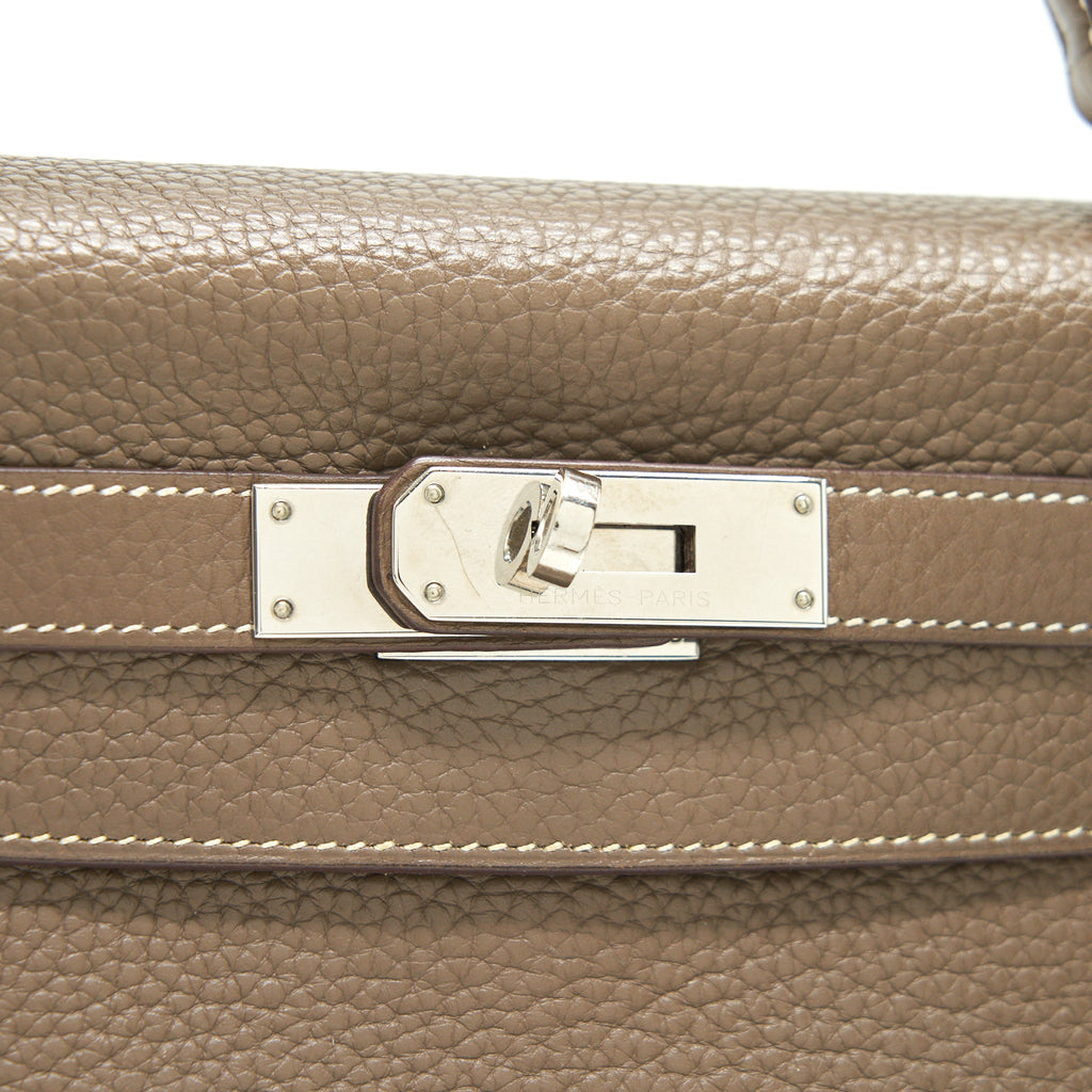 HERMES KELLY 28 ETOUPE SHW CLEMENCE LEATHER