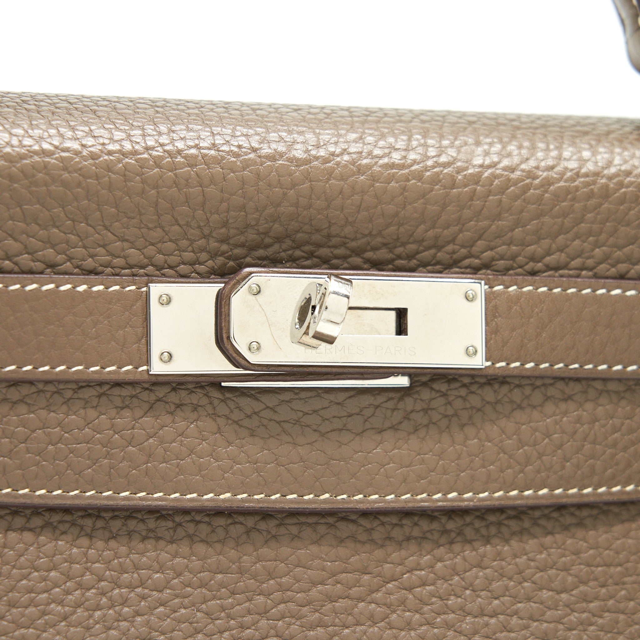 HERMES KELLY 28 ETOUPE SHW CLEMENCE LEATHER