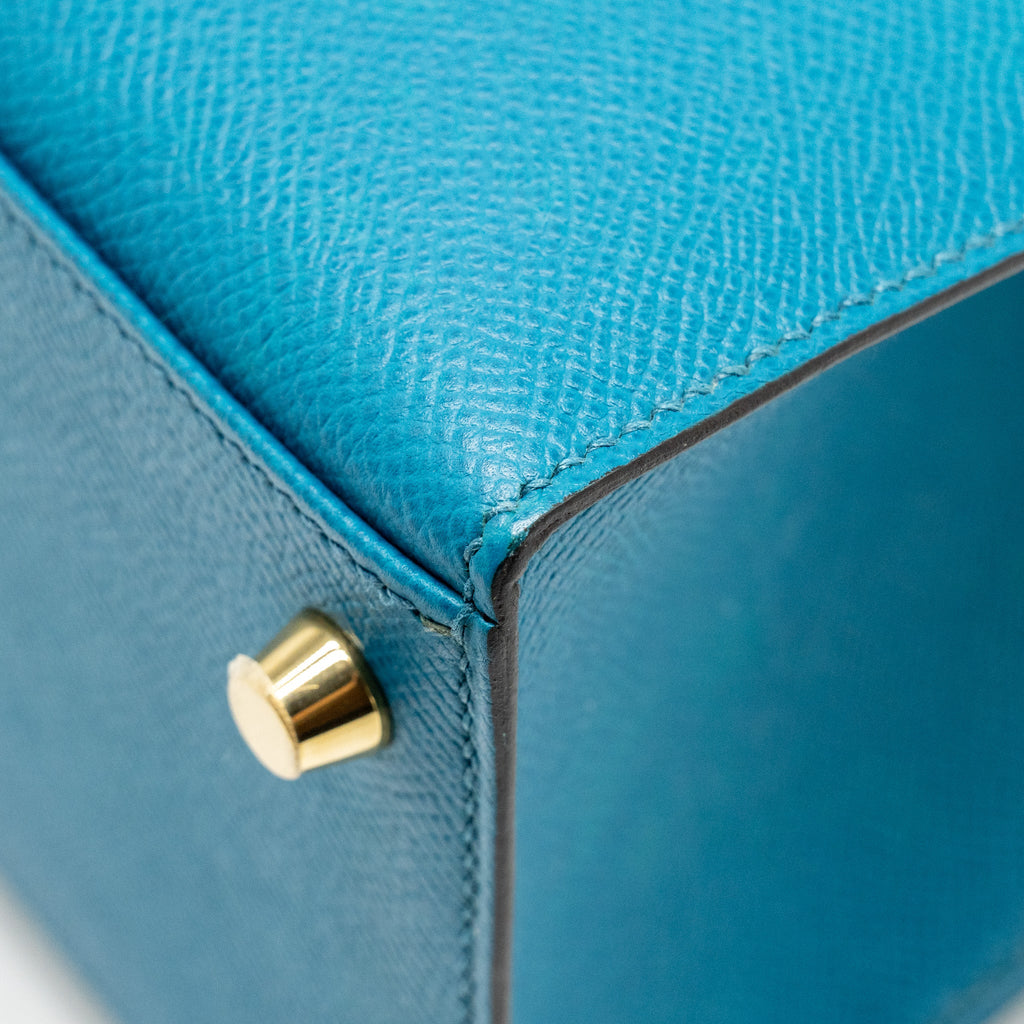 HERMES KELLY 28 EPSOM BLUE IZMIR GHW
