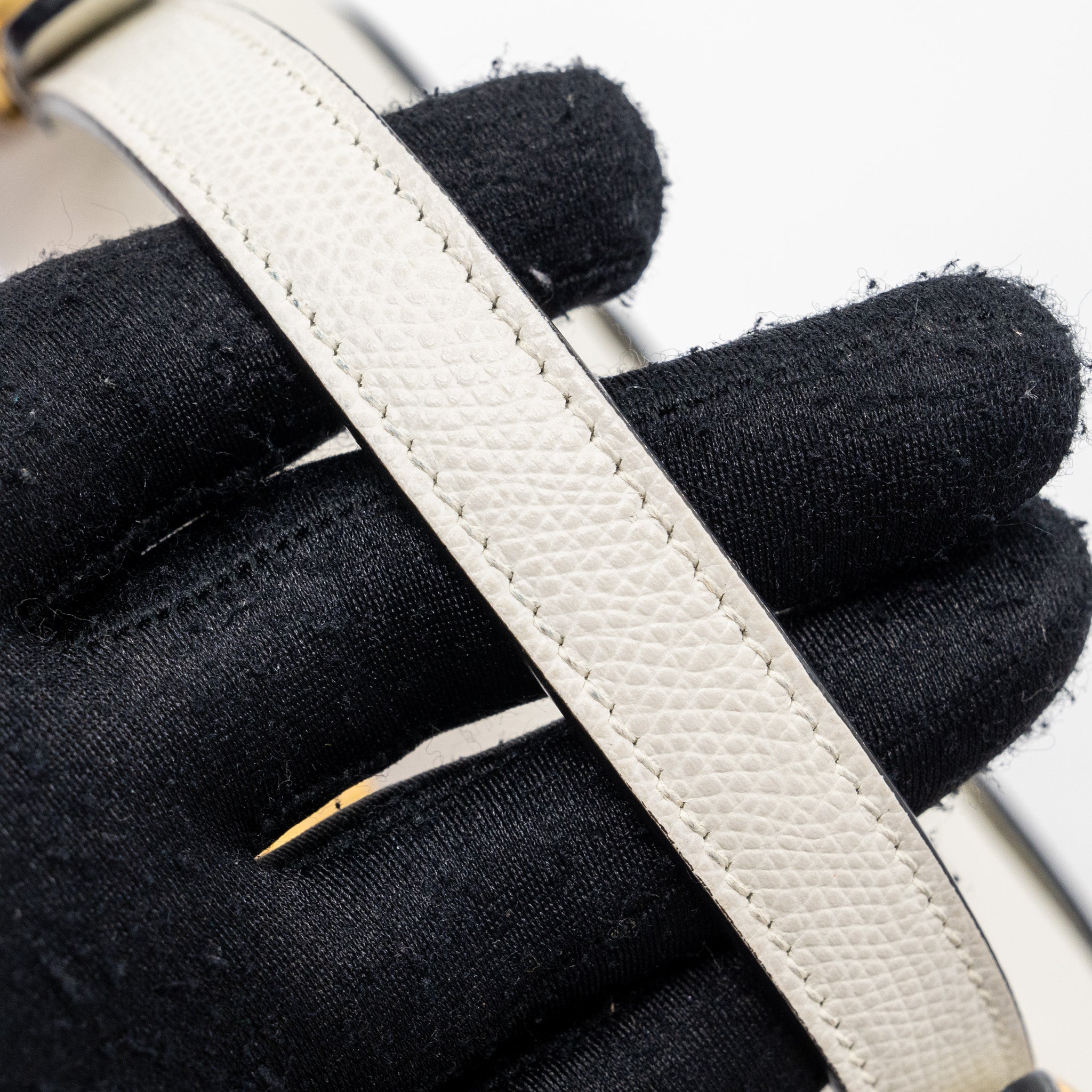 DIOR MINI SADDLE BAG CALFSKIN WHITE GHW