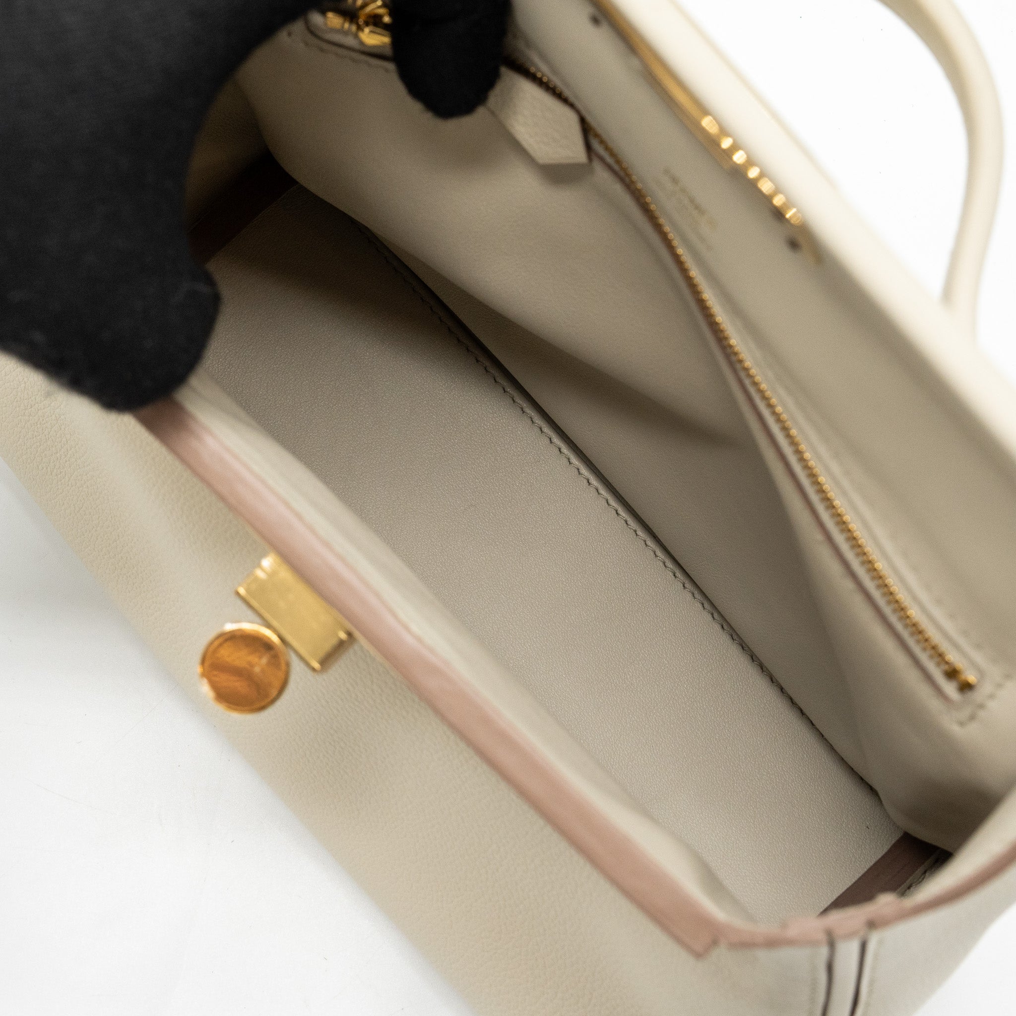 HERMES MINI 24/24 2424-21 BAG EVERCOLOR/SWIFT BETON GHW