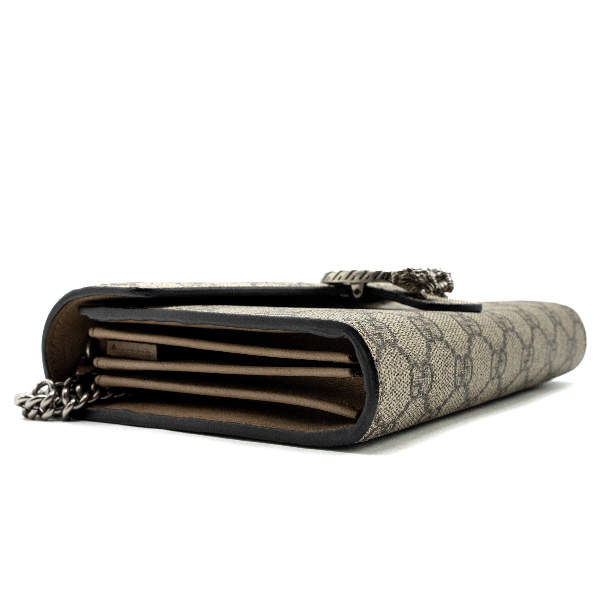 GUCCI DIONYSUS MINI CHAIN BAG GG SUPREME CANVAS BROWN / MULTICOLOUR SHW