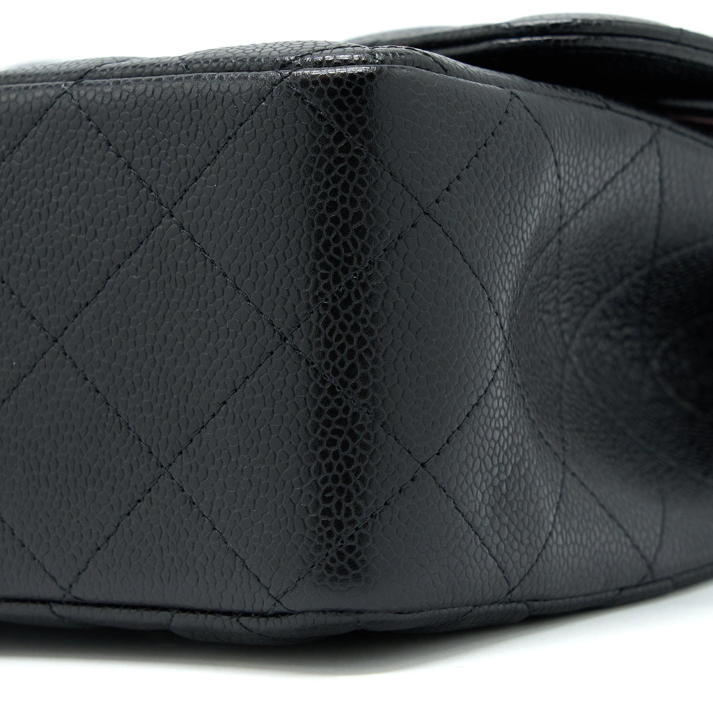CHANEL CLASSIC JUMBO DOUBLE FLAP BAG CAVIAR BLACK GHW
