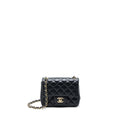 CHANEL MINI SQUARE FLAP BAG LAMBSKIN BLACK LGHW (MICROCHIP)