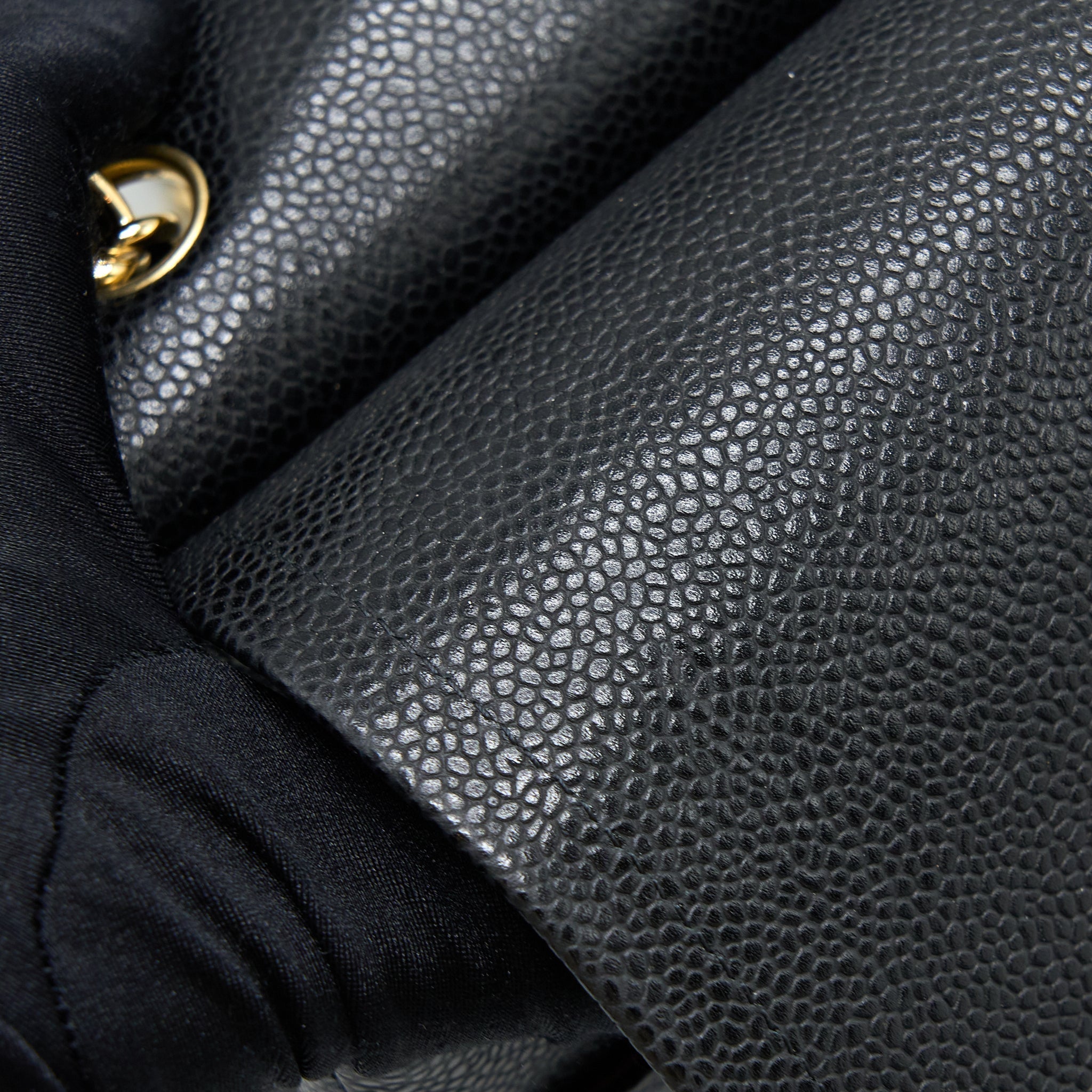 CHANEL CLASSIC JUMBO DOUBLE FLAP BAG CAVIAR BLACK GHW