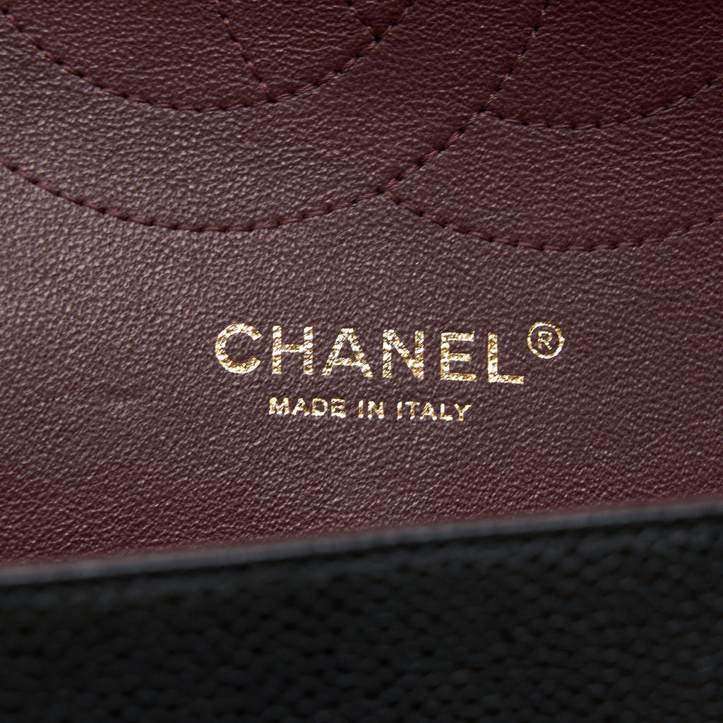 CHANEL CLASSIC JUMBO DOUBLE FLAP BAG CAVIAR BLACK GHW