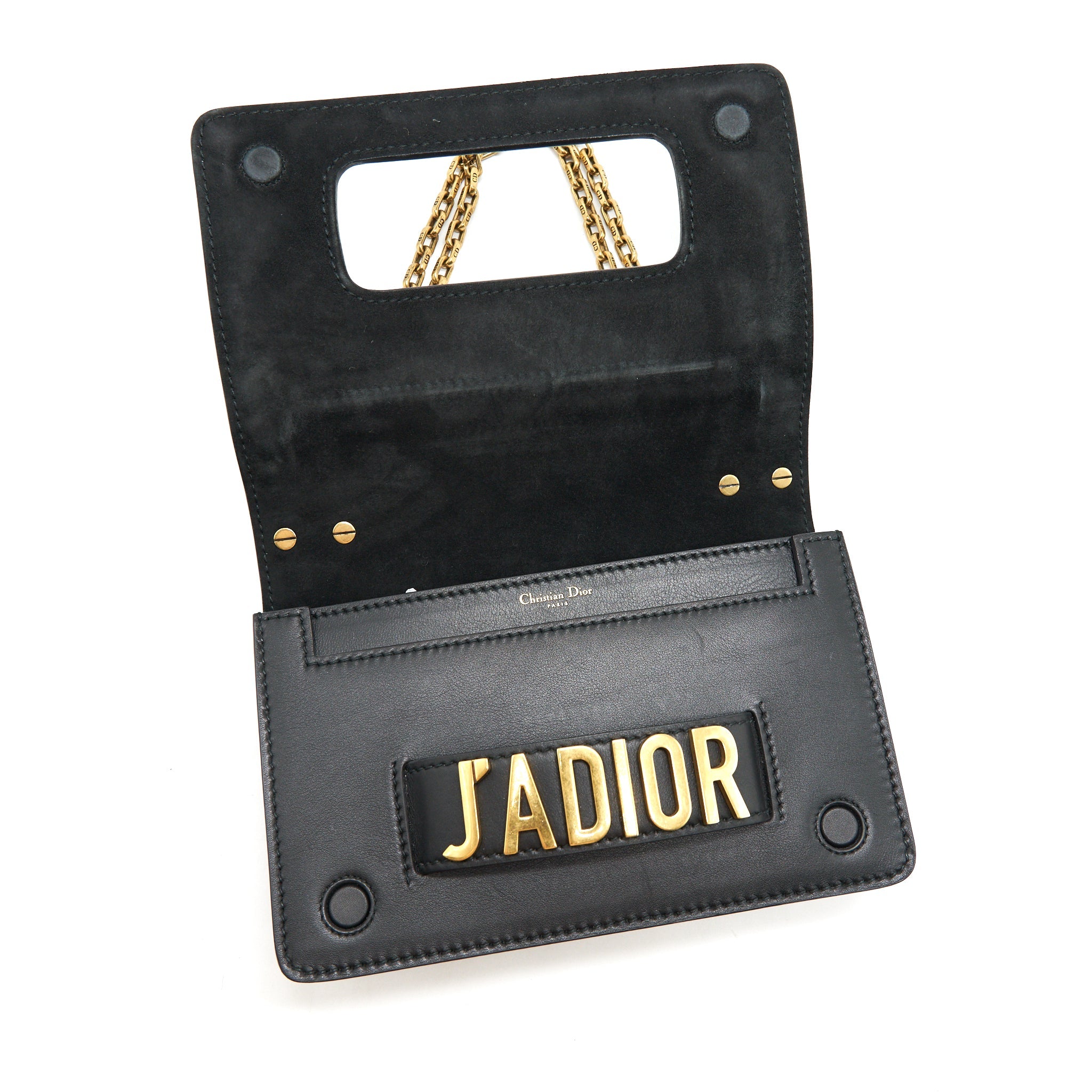 DIOR J'ADIOR MEDIUM FLAP BAG WITH CHAIN BLACK GHW