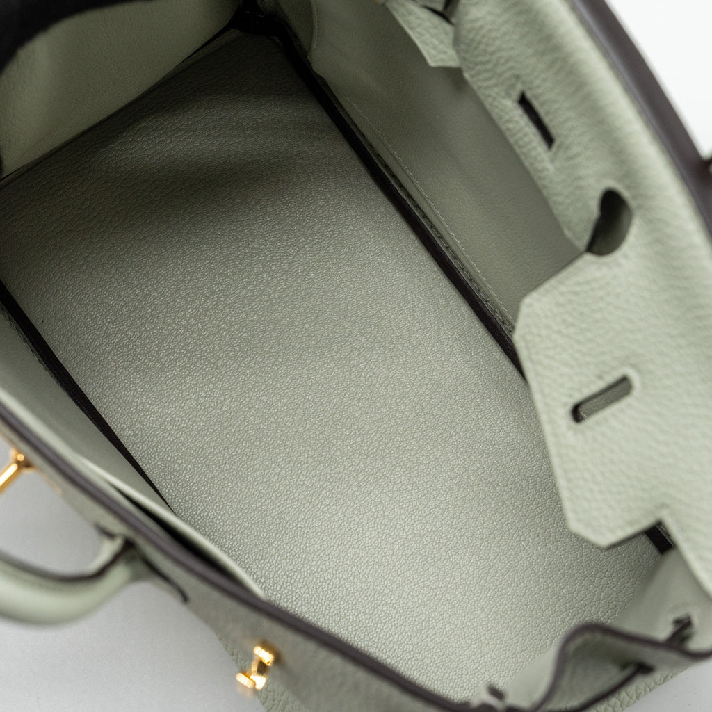 HERMES BIRKIN 25 TOGO GRIS NEVE GHW