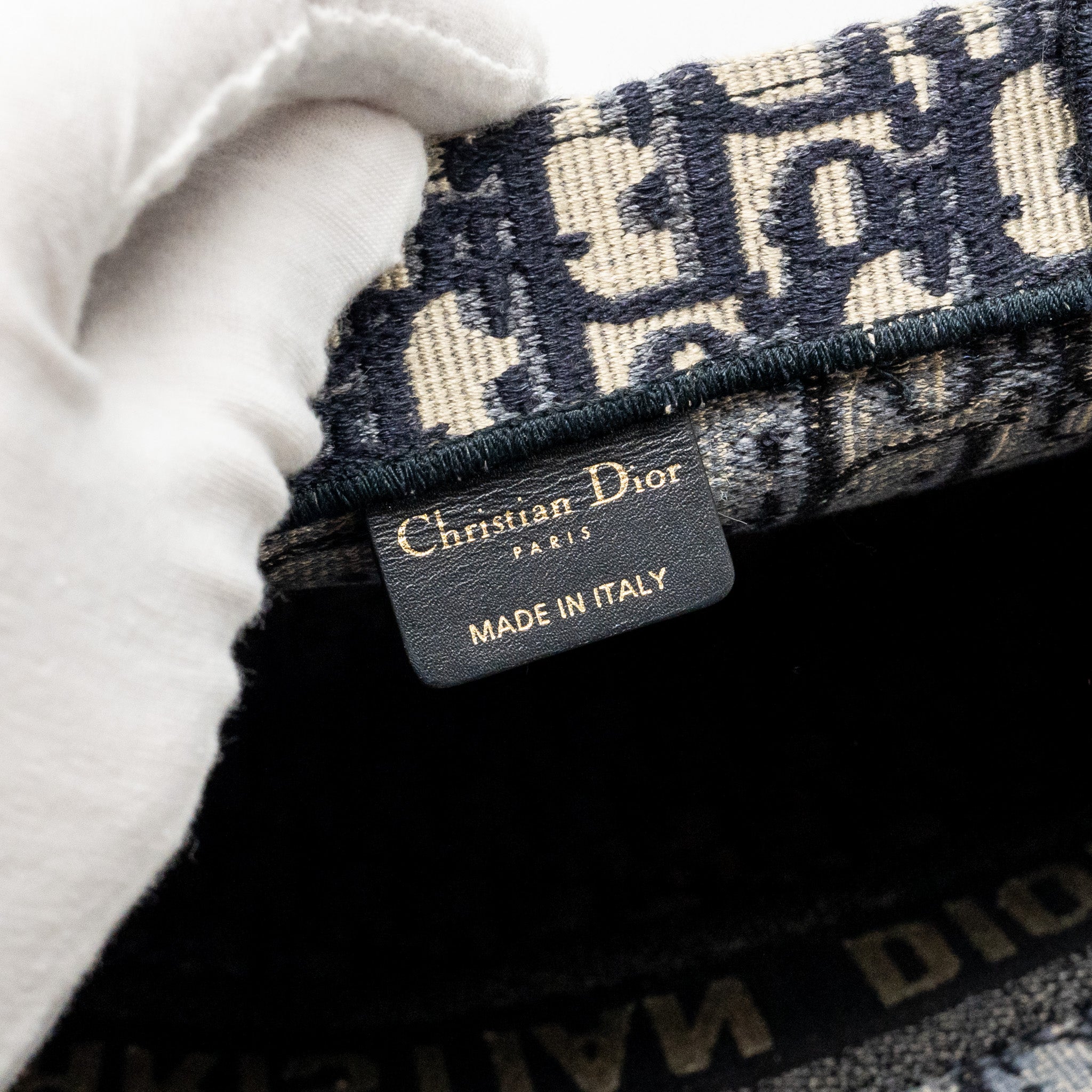 DIOR LARGE BOOK TOTE DIOR OBLIQUE CANVAS BLUE