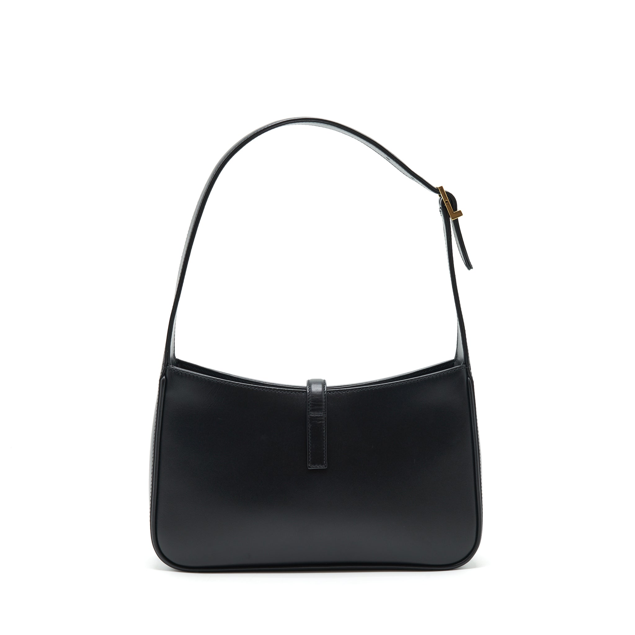 SAINT LAURENT LE 5 A 7 HOBO BAG CALFSKIN BLACK GHW
