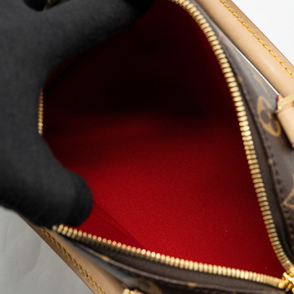 LOUIS VUITTON SPEEDY BANDOULIERE 20 MONOGRAM CANVAS BLACK STRAP GHW
