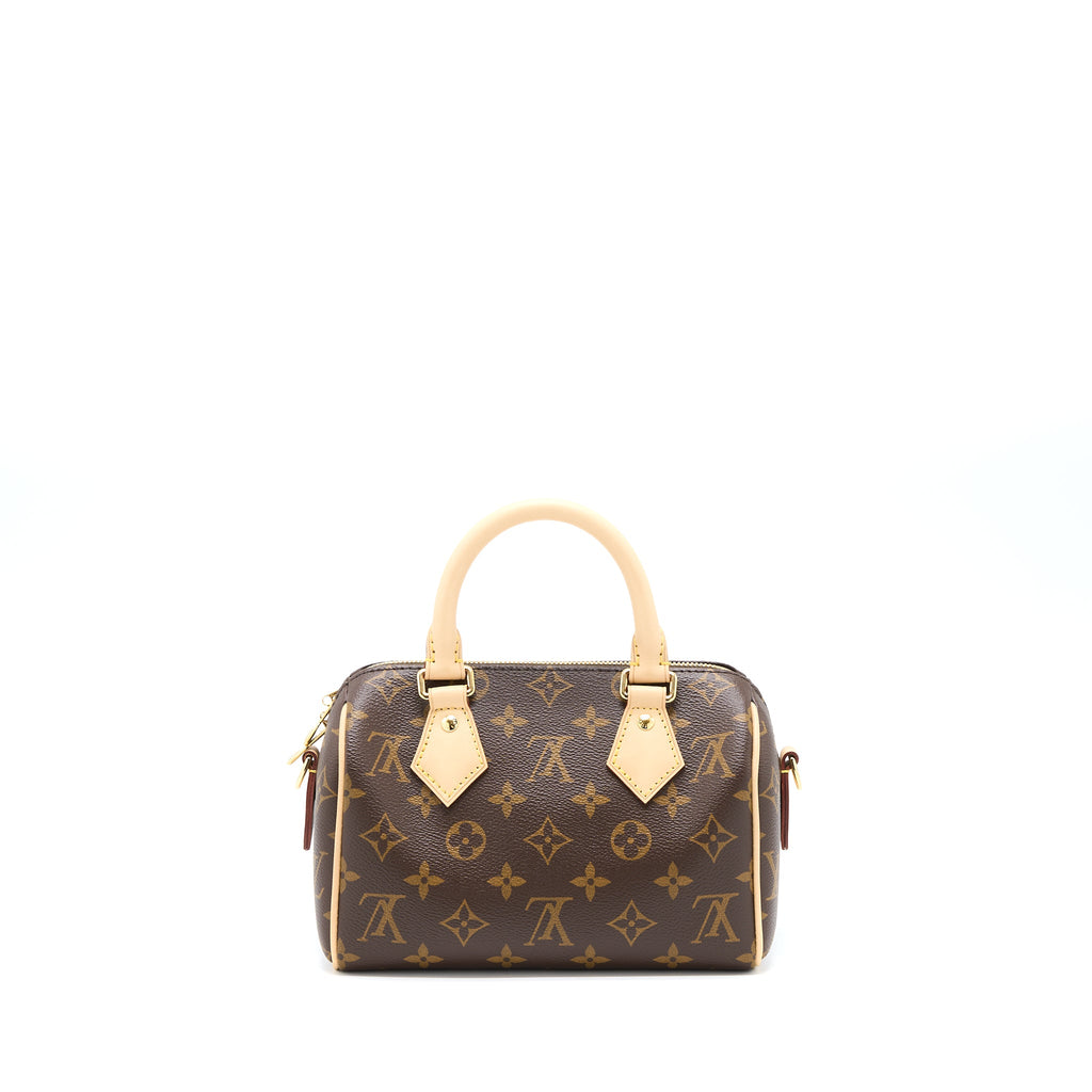 LOUIS VUITTON SPEEDY BANDOULIERE 20 MONOGRAM CANVAS FUCHSIA STRAP GHW