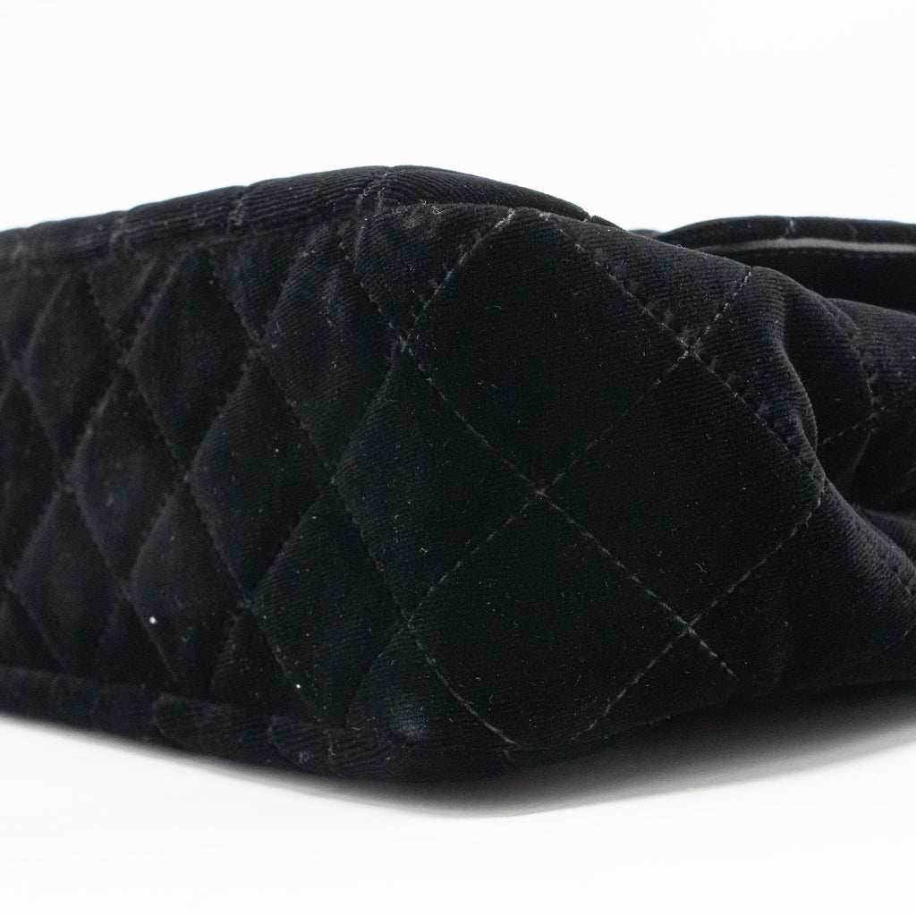CHANEL 23B HOBO BAG VELVET BLACK GHW (MICROCHIP)