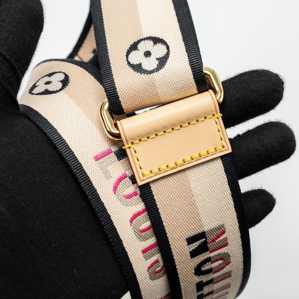 LOUIS VUITTON SPEEDY BANDOULIERE 20 MONOGRAM CANVAS BLACK STRAP GHW