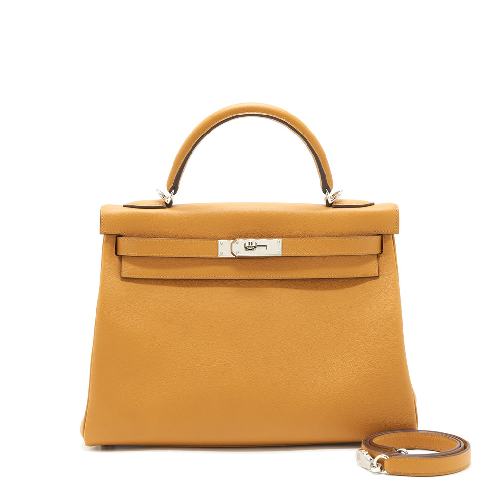HERMES KELLY 32 EVERCOLOR CARAMEL / ROSE D’ETE SHW