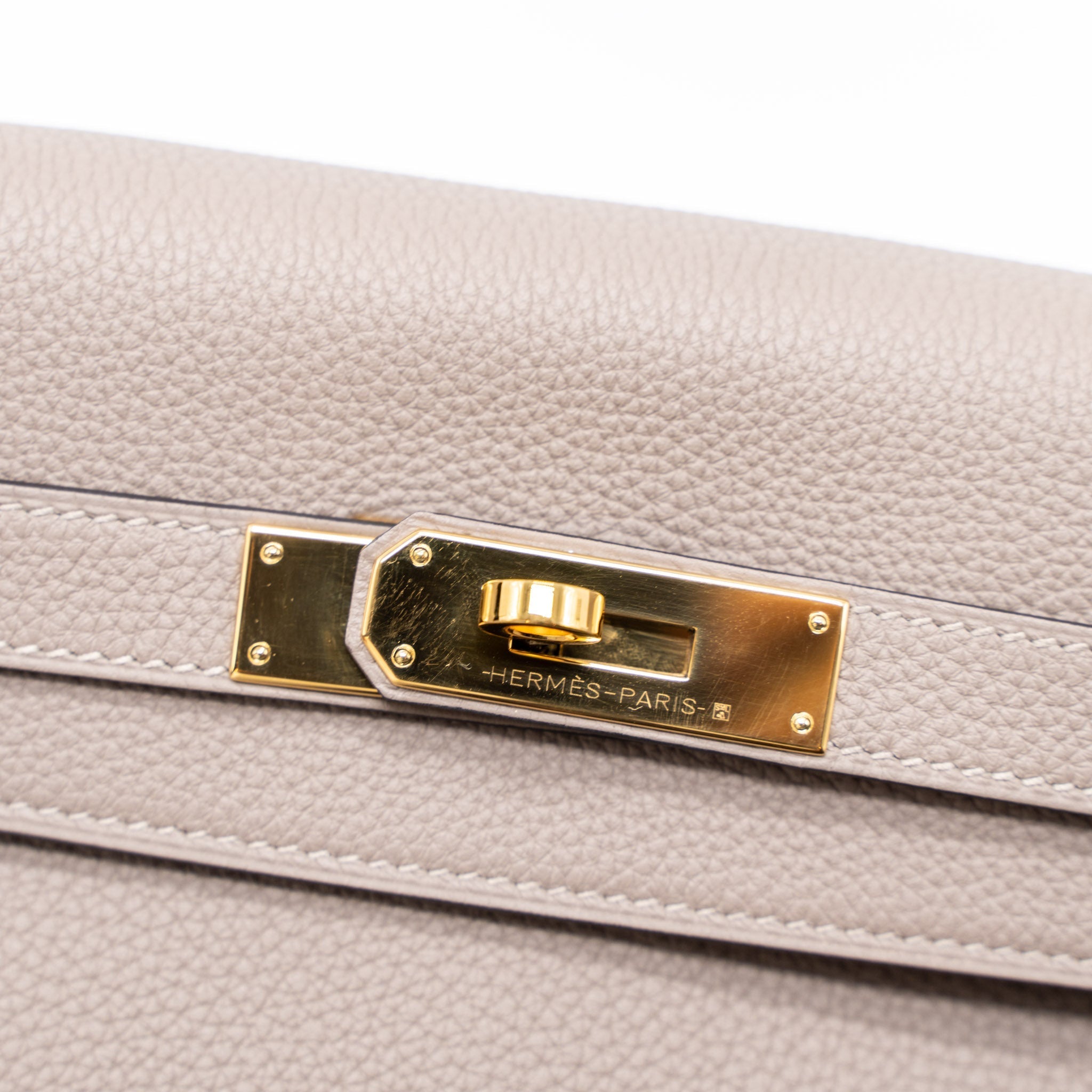 HERMES KELLY 28 TOGO M8 GRIS ASPHALTE GHW