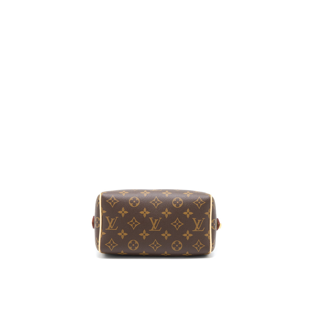 LOUIS VUITTON SPEEDY BANDOULIERE 20 MONOGRAM CANVAS FUCHSIA STRAP GHW