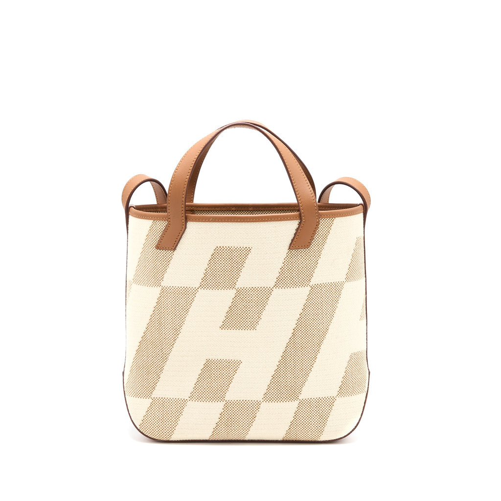HERMES CABAS H EN BIAIS 27 BAG ECRE-NATUREL/GOLD
