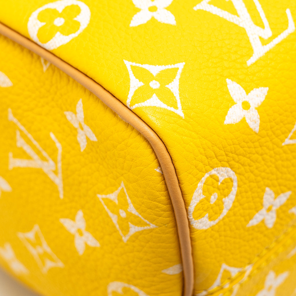 LOUIS VUITTON SPEEDY P9 BANDOULIÈRE 25 MONOGRAM SOFT CALFSKIN JAUNE MAT GHW