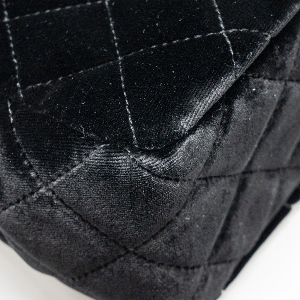 CHANEL 23B HOBO BAG VELVET BLACK GHW (MICROCHIP)