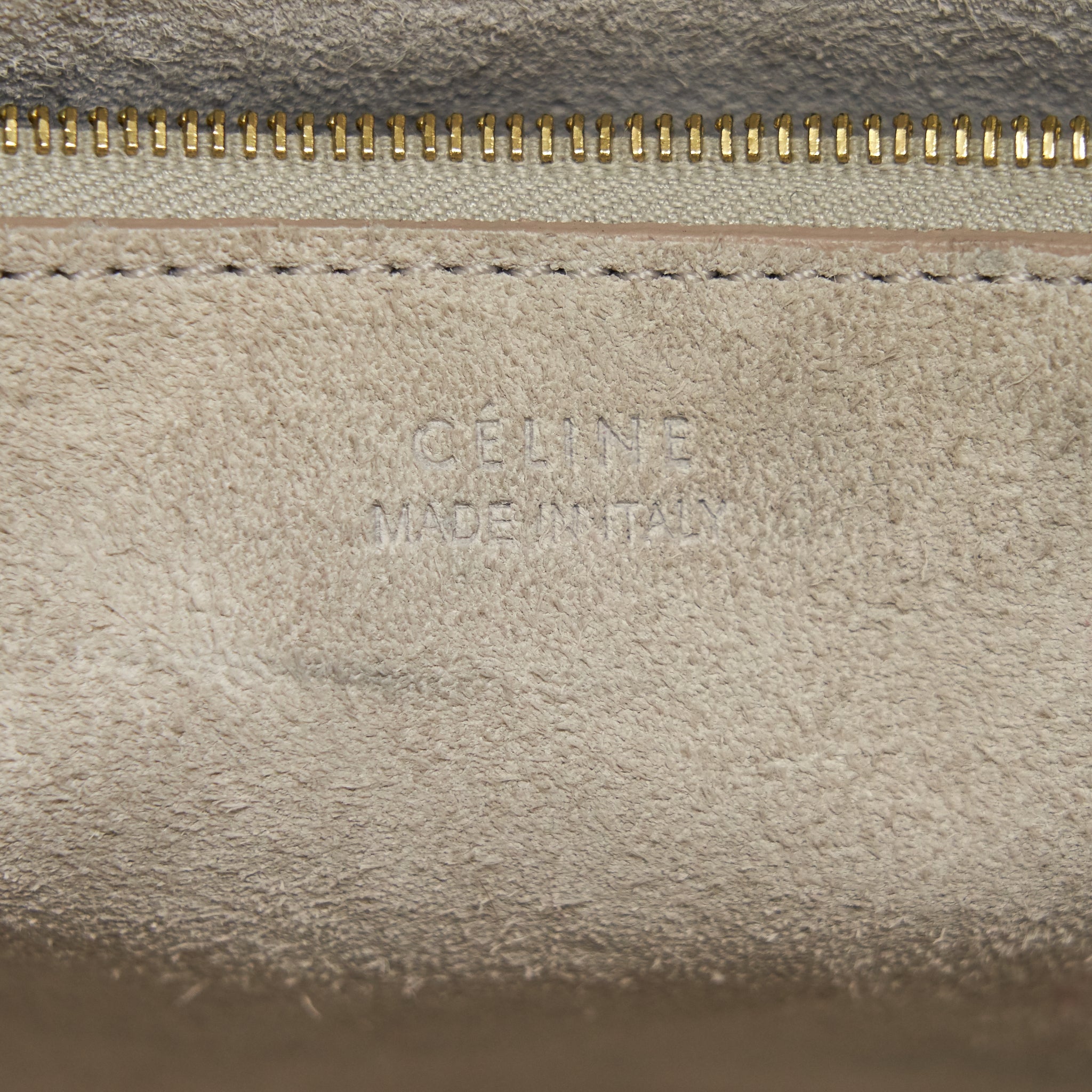 CELINE SANGLE BUCKET BAG GRAINED CALFSKIN CLAY GHW