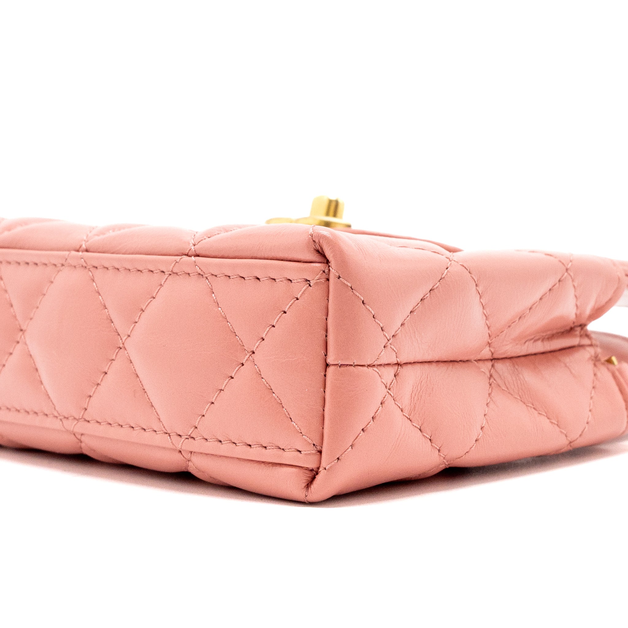 CHANEL 23K NANO SHOPPING TOTE CALFSKIN PINK GHW(MICROCHIP)