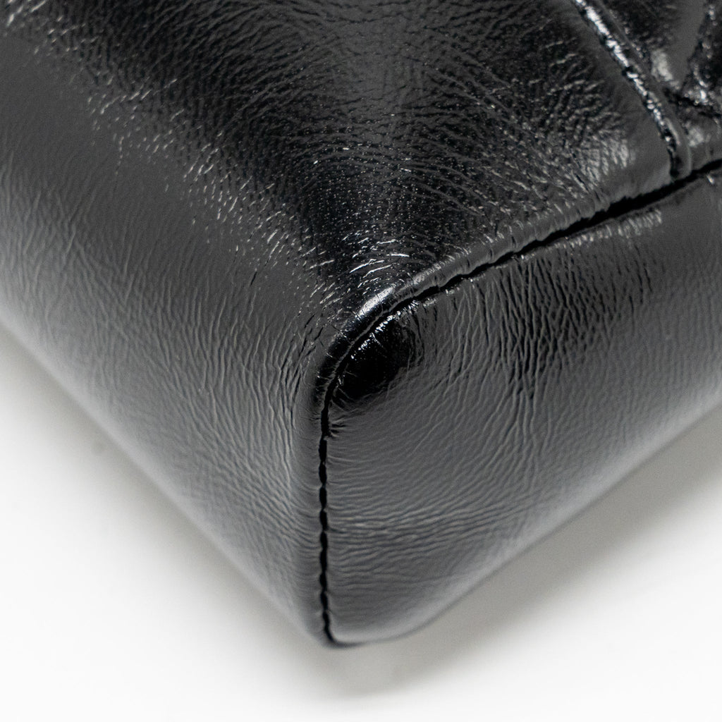 CHANEL MINI 31 BAG SHINY LAMBSKIN BLACK LGHW (MICROCHIP)