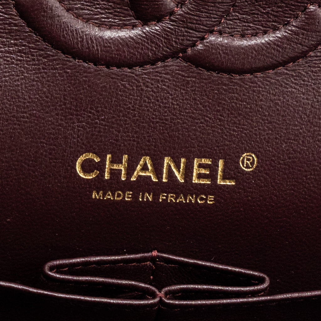 CHANEL MEDIUM CLASSIC DOUBLE FLAP BAG LAMBSKIN CHEVRON BLACK LGHW